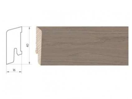 926721 soklova lista weitzer parkett kf40 pro drevene podlahy rozmer 16x40 mm dub taupe