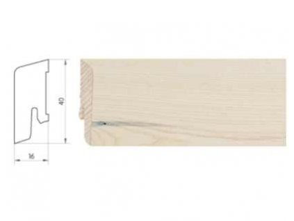 926724 soklova lista weitzer parkett kf40 pro drevene podlahy rozmer 16x40 mm jasan polar