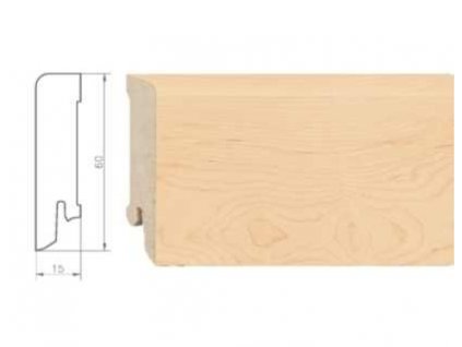 926727 soklova lista weitzer parkett kf60 pro drevene podlahy rozmer 15x60 mm javor kanadsky