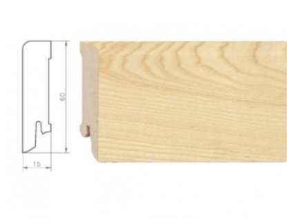 926730 soklova lista weitzer parkett kf60 pro drevene podlahy rozmer 15x60 mm jasan