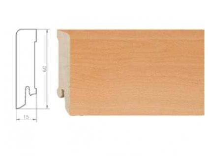 926739 soklova lista weitzer parkett kf60 pro drevene podlahy rozmer 15x60 mm buk pareny