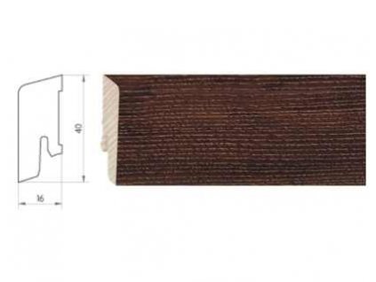 926745 soklova lista weitzer parkett kf40 pro drevene podlahy rozmer 16x40 mm dub koureny cerny ice