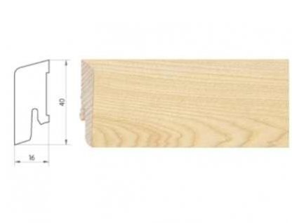926754 soklova lista weitzer parkett kf40 pro drevene podlahy rozmer 16x40 mm jasan