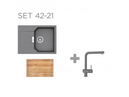 Set SCHOCK S16-3 (Manhattan D-100S + Epos + krájecí deska) (Barva (drezy) Moonstone (GMS))