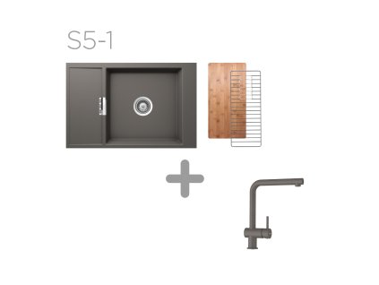 Set SCHOCK S5-1 (Mono D-100XS + Epos + odkapávací mřížka + krájecí deska) (Barva (drezy) Magma (MAG))