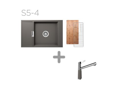 Set SCHOCK S5-4 (Mono D-100XS + SC-510 + odkapávací mřížka + krájecí deska) (Barva (drezy) Magma (MAG))