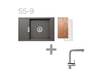 Set SCHOCK S5-9 (Mono D-100XS + Epos + odkapávací mřížka + krájecí deska) (Barva (drezy) Magma (MAG))