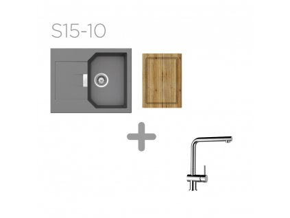 Set SCHOCK S15-10 (Manhattan D-100XS + Epos + krájecí deska) (Barva (drezy) Asphalt (GAS))