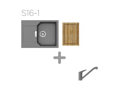 Set SCHOCK S16-1 (Manhattan D-100S + Cosmo + krájecí deska) (Barva (drezy) Asphalt (GAS))