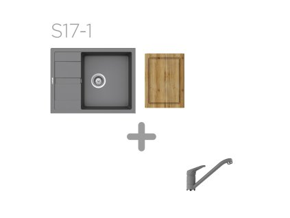 Set SCHOCK S17-1 (Manhattan D-100 + Cosmo + krájecí deska) (Barva (drezy) Asphalt (GAS))