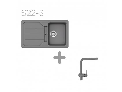 Set SCHOCK S22-3 (Formhaus D-100 + Epos) (Barva (drezy) Asphalt (GAS))