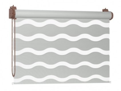 25 mini rolety vawe stribrna 2 mechanismus svetle hnedy