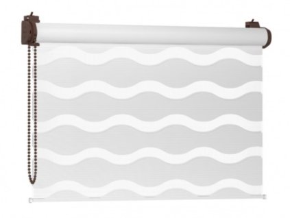 27 mini rolety vawe bila mechanismus tmave hneda