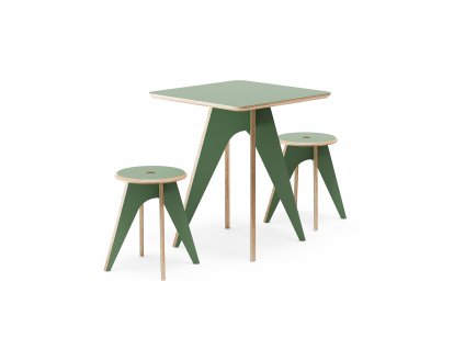 STOOL + 2 STOKLRLE ZELENA