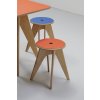 Štokrle Stool — překližka oranžové Forbo