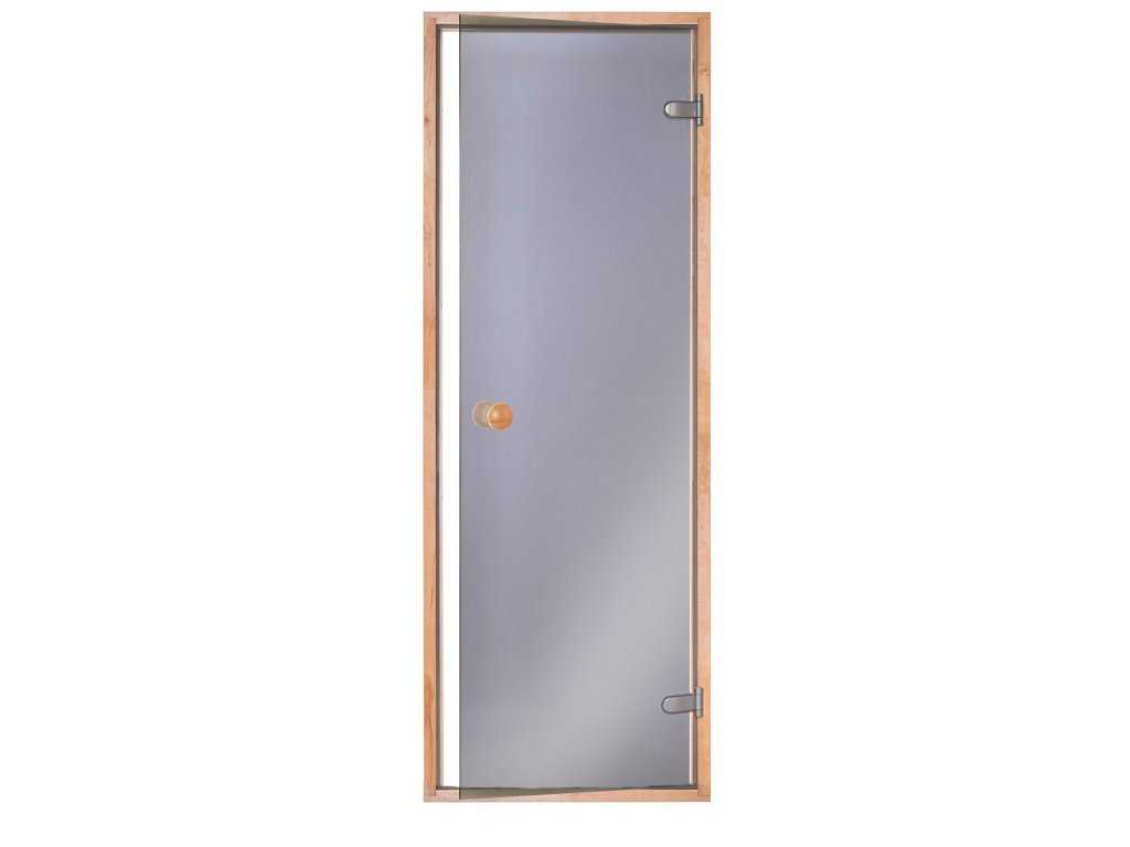 Dveře do sauny 190x70cm, sklo v tmavém provedení (kouřové), rám osika