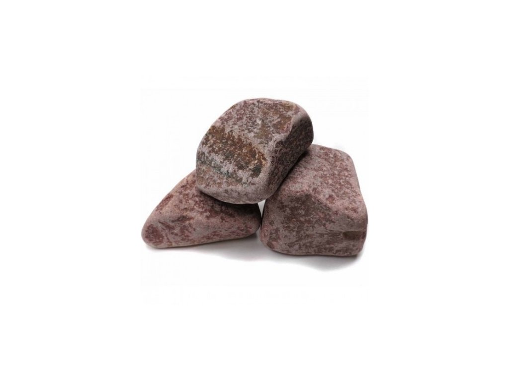 Křemenec malinový saunové kameny, 7–15 cm, těžený, 20 kg