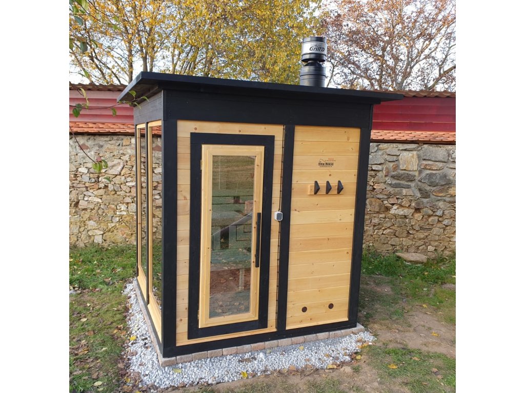 Finská sauna z cedru, saunový domek 2x2m, 44mm