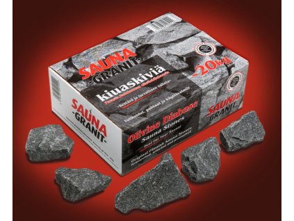 Lávové kameny pro saunová kamna SaunaSteine 10+ cm, 20 kg