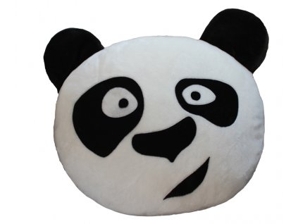 Opěrka hlavy do auta Panda (34x27x10) | polštář do auta | Bílá | 100% Polyamid