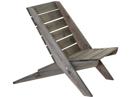 EcoFurn Granny Dřevěné zahradní skládací židle, borovice, šedý olej