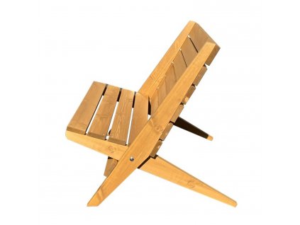 EcoFurn Granny Dřevěné zahradní skládací židle pro 2 osoby, borovice, natural olej
