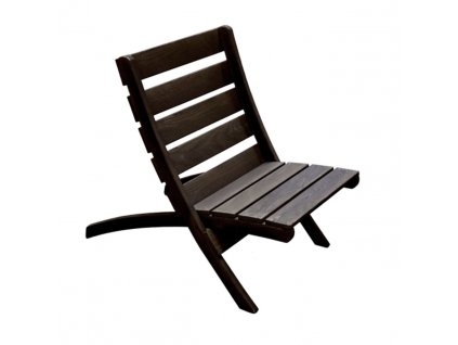 EcoFurn City Granny dřevěné zahradní skládací židle, borovice, černý olej