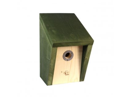 EcoFurn PÖNTTÖ Dřevěná ptačí budka, vletový otvor 28 mm, zelená