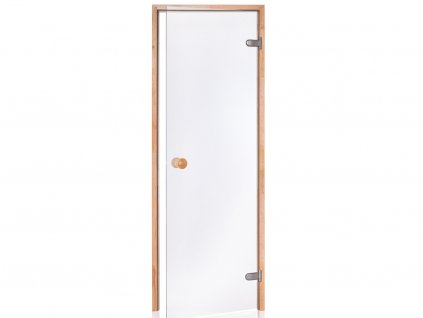 Dveře do sauny 190x70cm, čiré lesklé sklo, rám osika