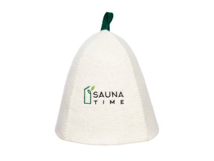 Saunová čepice s výšivkou SAUNA time, vlna