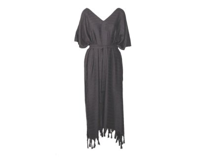 Dámský bambusový kaftan pro wellness, černý