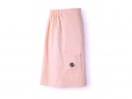 Kilt do sauny dámský 75×150 cm, růžový, 100% bavlna