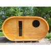 Oválná sauna s odpočívárnou 4×2.4 m, smrk
