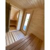 Oválná sauna s odpočívárnou 4×2.4 m, smrk