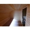 Oválná sauna s odpočívárnou 4×2.4 m, smrk