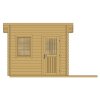 Dřevěný zahradní domek LEO s teráskou, 2 místnosti, 3x4 m, 44 mm, smrk