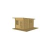 Dřevěný zahradní domek LEO s teráskou, 2 místnosti, 3x4 m, 44 mm, smrk