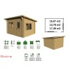 Dřevěný zahradní domek Diego TP, 44 mm