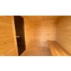 Venkovní finská sauna HANKO 2,1x3,7m, 2 místnosti, smrk