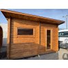 Venkovní finská sauna HANKO 2,1x3,7m, 2 místnosti, smrk