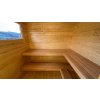 Venkovní finská sauna HANKO 2,1x3,7m, 2 místnosti, smrk