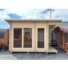 Venkovní finská sauna Hilden M 2x4m, 2 místnosti, smontovaná, výstavní kus