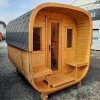 Venkovní sauna Nelio Premium 2,8x2,2 m, 42 mm, 1 místnost, terasa, smrk