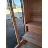Venkovní finská sauna Cubic L 2,4x4m, 2 místnosti, 40 mm, smrk, smontovaná. IHNED!