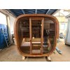 Malá venkovní sauna Nelio 1,7x2,1 m, 42 mm, 1 místnost, prosklená, smrk