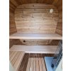 Malá venkovní sauna Nelio 1,7x2,1 m, 42 mm, 1 místnost, prosklená, smrk