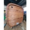 Malá venkovní sauna Nelio 1,7x2,1 m, 42 mm, 1 místnost, prosklená, thermowood