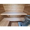 Malá venkovní sauna Nelio 1,7x2,1 m, 42 mm, 1 místnost, prosklená, thermowood