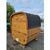 Malá venkovní sauna Nelio 1,7x2,1 m, 42 mm, 1 místnost, prosklená, thermowood