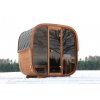 Malá venkovní sauna Nelio 1,7x2,1 m, 42 mm, 1 místnost, prosklená, thermowood